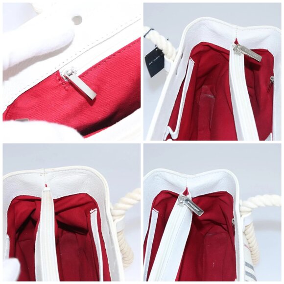 BURBERRY Hand Bag Canvas White Auth - Picture 14 of 16